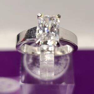 Moissanite 2 Carat Radiant cut Ring